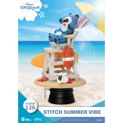Disney Diorama PVC D-Stage Stitch Summer Vibe 16 cm
