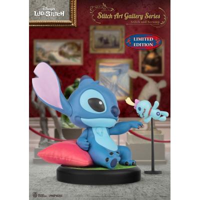 Lilo & Stitch Figuras Mini Egg Attack Stitch Art Gallery Series Stitch and Scrum 8 cm