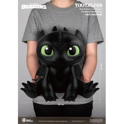 Cómo Entrenar A Tu Dragón Hucha Piggy Vinyl Toothless 30 cm