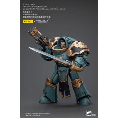 Warhammer The Horus Heresy Figura 1/18 Tartaros Terminator Squad Sergeant With Volkite Charger And Power Sword 12 cm