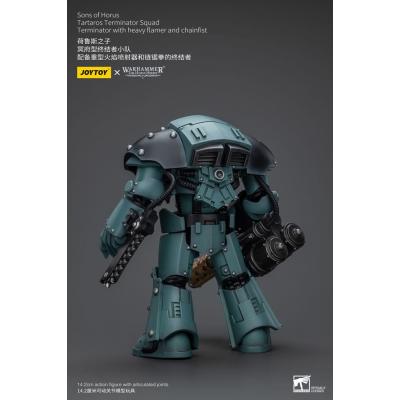 Warhammer The Horus Heresy Figura 1/18 Tartaros Terminator Squad Terminator With Heavy Flamer And Chainfist 12 cm