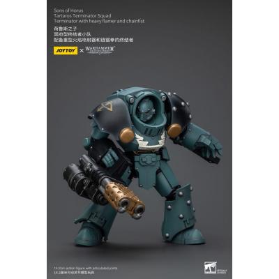 Warhammer The Horus Heresy Figura 1/18 Tartaros Terminator Squad Terminator With Heavy Flamer And Chainfist 12 cm