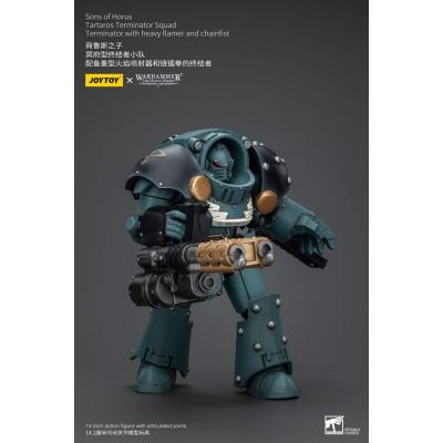 Warhammer The Horus Heresy Figura 1/18 Tartaros Terminator Squad Terminator With Heavy Flamer And Chainfist 12 cm
