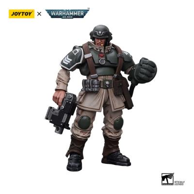 Warhammer 40k Figura 1/18 Astra Militarum Cadian Command Squad Veteran Sergeant with Power Fist 12 cm