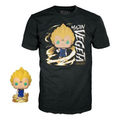 Dragonball Z POP! & Tee Set de Minifigura y Camiseta Majin Vegeta (GW) talla M
