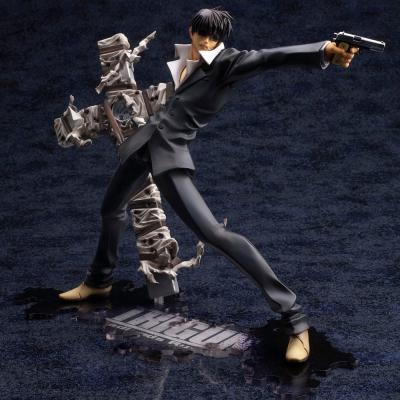 Trigun Badlands Rumble Estatua ARTFX J 1/8 Nicholas D. Wolfwood Renewal Package Version 20 cm
