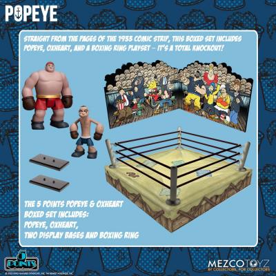 Popeye Figuras 5 Points Deluxe Set Popeye & Oxheart 9 cm