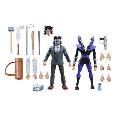 Tortugas Ninja (Cartoon) Pack de 2 Figuras Business Suit Casey Jones & Split Foot Soldier 18 cm