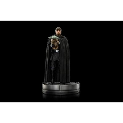 Star Wars The Mandalorian Estatua 1/10 Art Scale Luke Skywalker y Grogu 21 cm