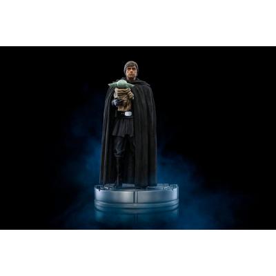 Star Wars The Mandalorian Estatua 1/10 Art Scale Luke Skywalker y Grogu 21 cm