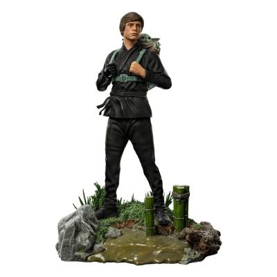 Star Wars Book of Boba Fett Estatua 1/10 Art Scale Luke Skywalker & Grogu Training 20 cm