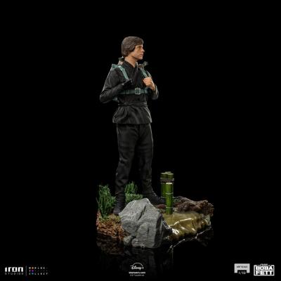 Star Wars Book of Boba Fett Estatua 1/10 Art Scale Luke Skywalker & Grogu Training 20 cm