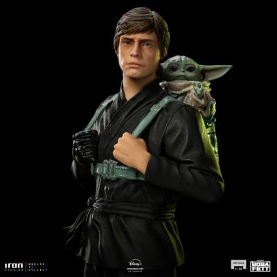 Star Wars Book of Boba Fett Estatua 1/10 Art Scale Luke Skywalker & Grogu Training 20 cm