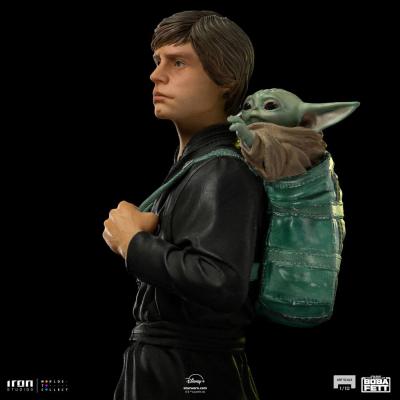 Star Wars Book of Boba Fett Estatua 1/10 Art Scale Luke Skywalker & Grogu Training 20 cm
