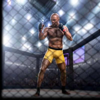 UFC Estatua 1/10 Deluxe Art Scale Anderson "Spider" Silva - Signed Version 22 cm
