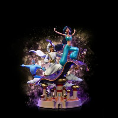 Disney Estatua 1/10 Deluxe Art Scale Aladdin and Yasmine 30 cm