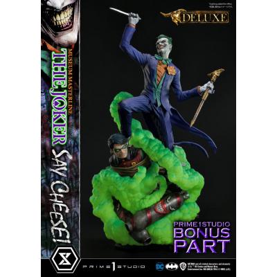 DC Comics Estatua 1/3 The Joker Say Cheese Deluxe Bonus Version 99 cm