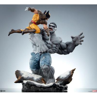 Marvel Estatua Grey Hulk vs Wolverine 58 cm
