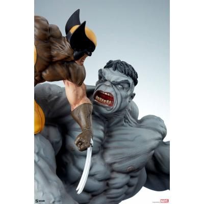 Marvel Estatua Grey Hulk vs Wolverine 58 cm