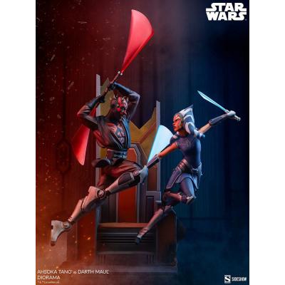 Star Wars: The Clone Wars Diorama Ahsoka Tano vs Darth Maul 51 cm
