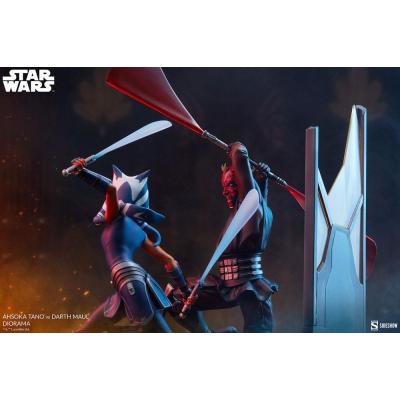 Star Wars: The Clone Wars Diorama Ahsoka Tano vs Darth Maul 51 cm