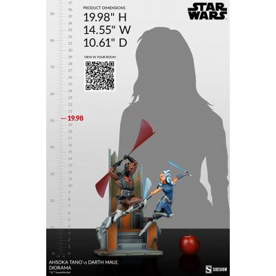 Star Wars: The Clone Wars Diorama Ahsoka Tano vs Darth Maul 51 cm