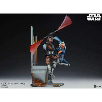 Star Wars: The Clone Wars Diorama Ahsoka Tano vs Darth Maul 51 cm