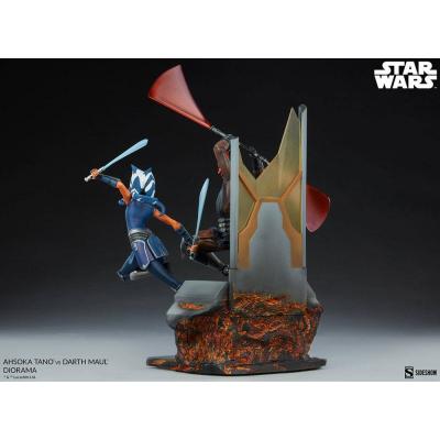 Star Wars: The Clone Wars Diorama Ahsoka Tano vs Darth Maul 51 cm