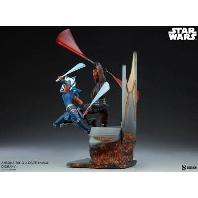 Star Wars: The Clone Wars Diorama Ahsoka Tano vs Darth Maul 51 cm