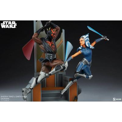 Star Wars: The Clone Wars Diorama Ahsoka Tano vs Darth Maul 51 cm