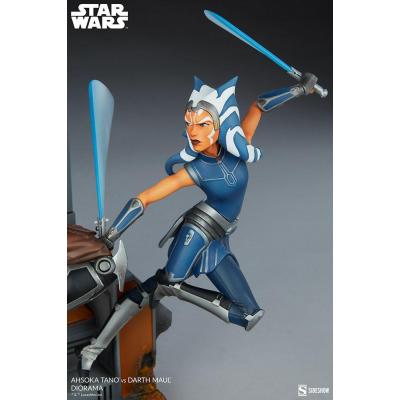 Star Wars: The Clone Wars Diorama Ahsoka Tano vs Darth Maul 51 cm