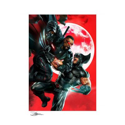 Marvel Litografia Wolverine vs Blade 46 x 61 cm - sin marco