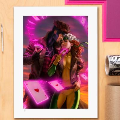 Marvel Litografia Rogue & Gambit 46 x 61 cm - sin marco