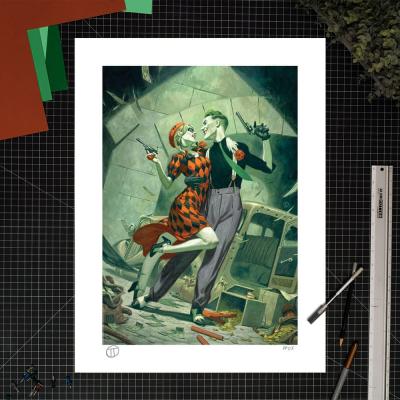 DC Comics Litografia Harley Quinn & The Joker: Lawless Love 46 x 61 cm - sin marco
