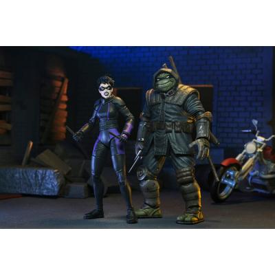 Tortugas Ninja (The Last Ronin The Lost Years) Figura Casey Marie with Last Ronin Motorcycle 18 cm