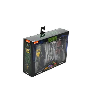 Tortugas Ninja (1990 Movie) Figura Roof Top Battle Shredder vs Leo 18 cm