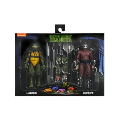 Tortugas Ninja (1990 Movie) Figura Roof Top Battle Shredder vs Leo 18 cm