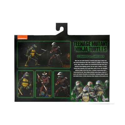 Tortugas Ninja (1990 Movie) Figura Roof Top Battle Shredder vs Leo 18 cm