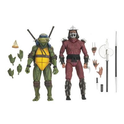 Tortugas Ninja (1990 Movie) Figura Roof Top Battle Shredder vs Leo 18 cm