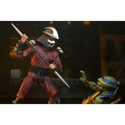 Tortugas Ninja (1990 Movie) Figura Roof Top Battle Shredder vs Leo 18 cm