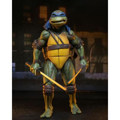 Tortugas Ninja (1990 Movie) Figura Roof Top Battle Shredder vs Leo 18 cm