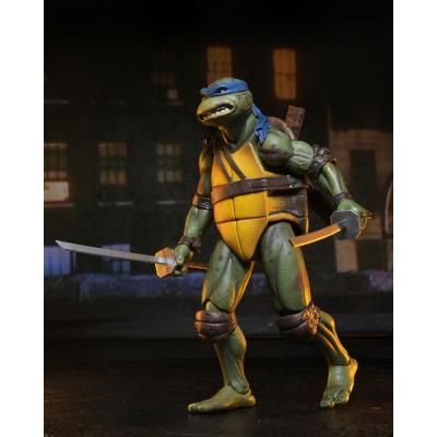 Tortugas Ninja (1990 Movie) Figura Roof Top Battle Shredder vs Leo 18 cm