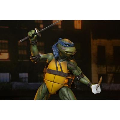 Tortugas Ninja (1990 Movie) Figura Roof Top Battle Shredder vs Leo 18 cm