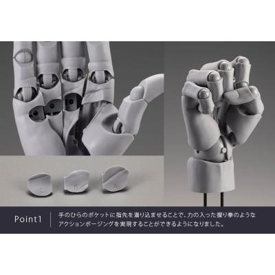 Takahiro Kagami Artist Support Item Hand PVC 1/1 Model Men /R Grey 22 cm