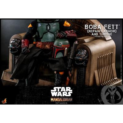 Star Wars: The Mandalorian Figura 1/6 Boba Fett Repaint Armor and Throne Special Edition 30 cm