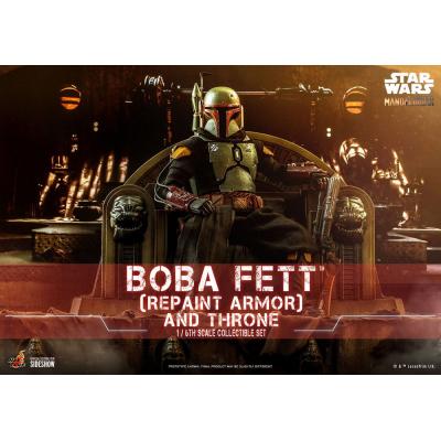 Star Wars: The Mandalorian Figura 1/6 Boba Fett Repaint Armor and Throne Special Edition 30 cm