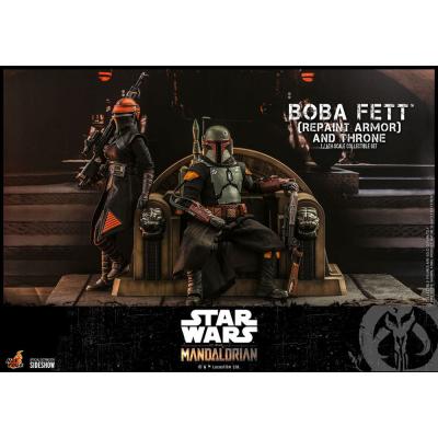Star Wars: The Mandalorian Figura 1/6 Boba Fett Repaint Armor and Throne Special Edition 30 cm