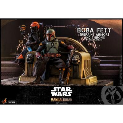 Star Wars: The Mandalorian Figura 1/6 Boba Fett Repaint Armor and Throne Special Edition 30 cm