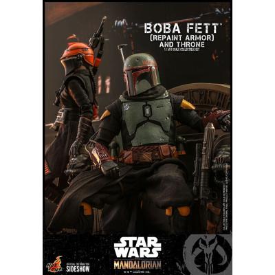 Star Wars: The Mandalorian Figura 1/6 Boba Fett Repaint Armor and Throne Special Edition 30 cm