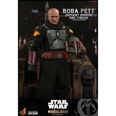 Star Wars: The Mandalorian Figura 1/6 Boba Fett Repaint Armor and Throne Special Edition 30 cm